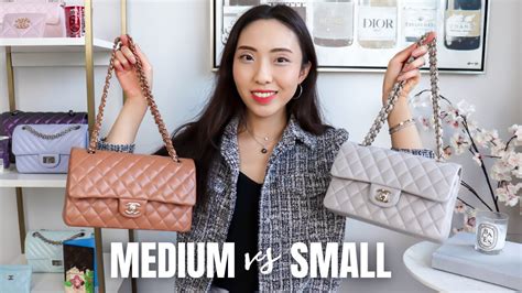 chanel small classic handbag vs medium